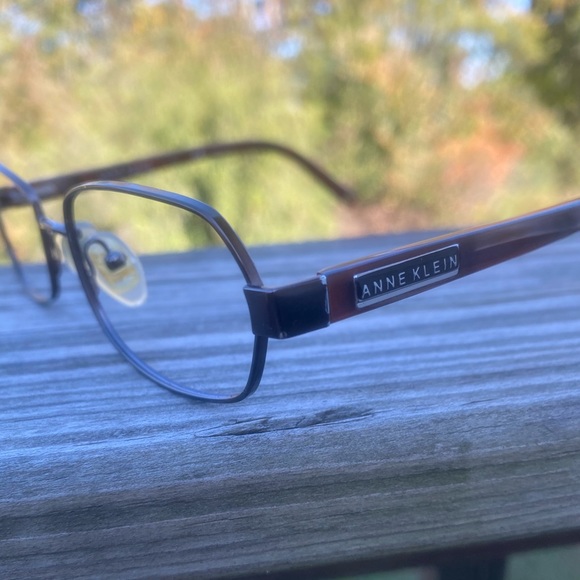 Anne Klein glasses metal rim frames red tortoise color AK9107 - Picture 9 of 12